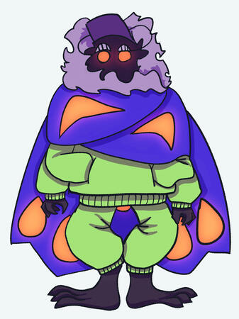 Full body, line art, color, shaded